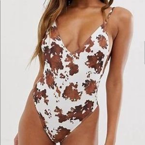 ASOS Cow Print Swimsuit